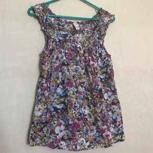 Ann Taylor Loft Floral Sleeveless Top